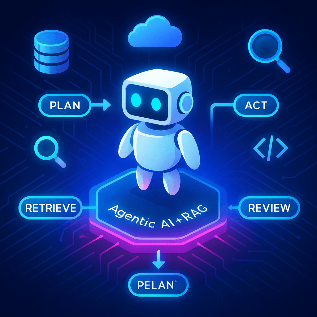 Cover image for Agentic AI + RAG: systems that think, read, and act