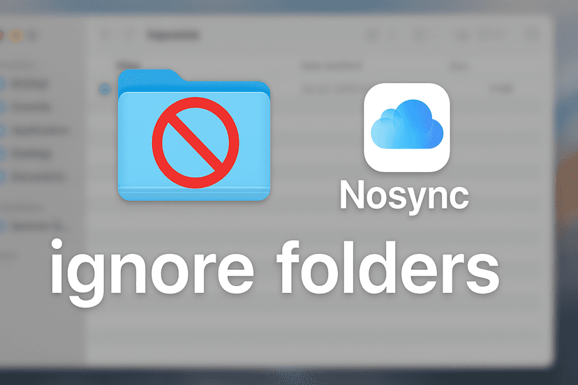 Screenshot of iCloud Ignore Utility
