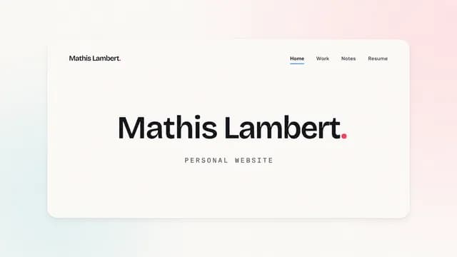 Cover image for My Personal Website